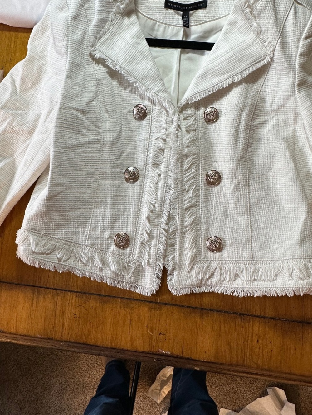 White Fringed Jacket -
